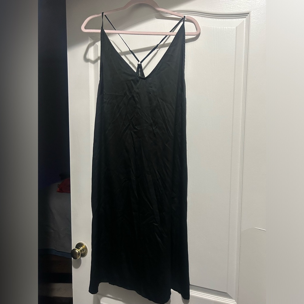 Black Slip Dress “silk”
